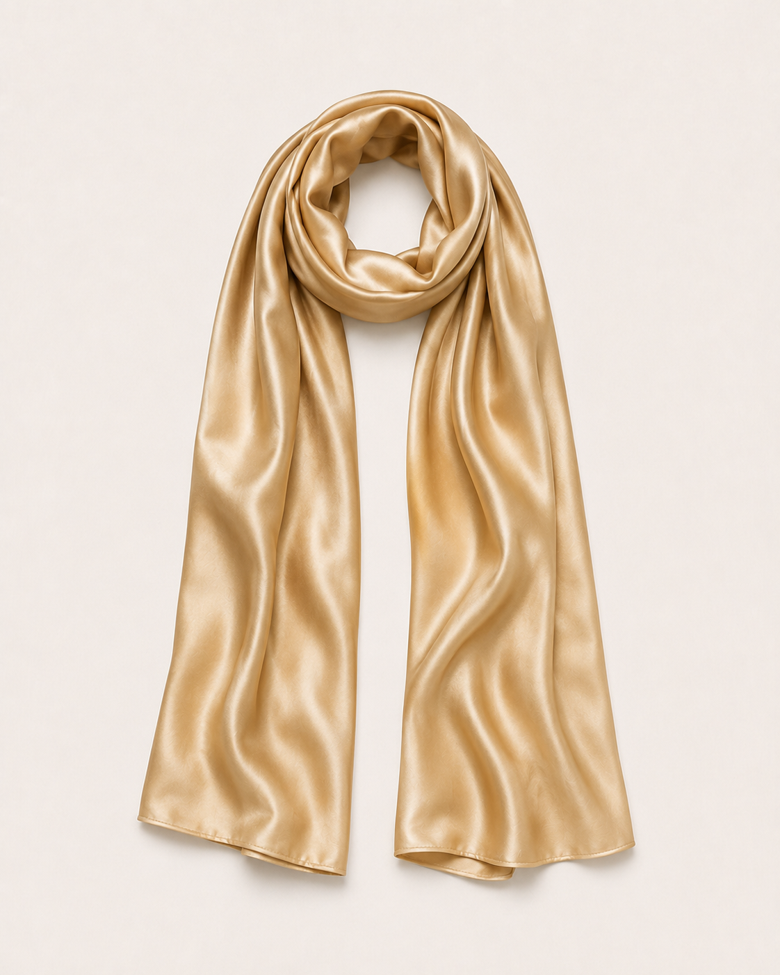 Champagne Silk-Feel Scarf — Fashion Accessories