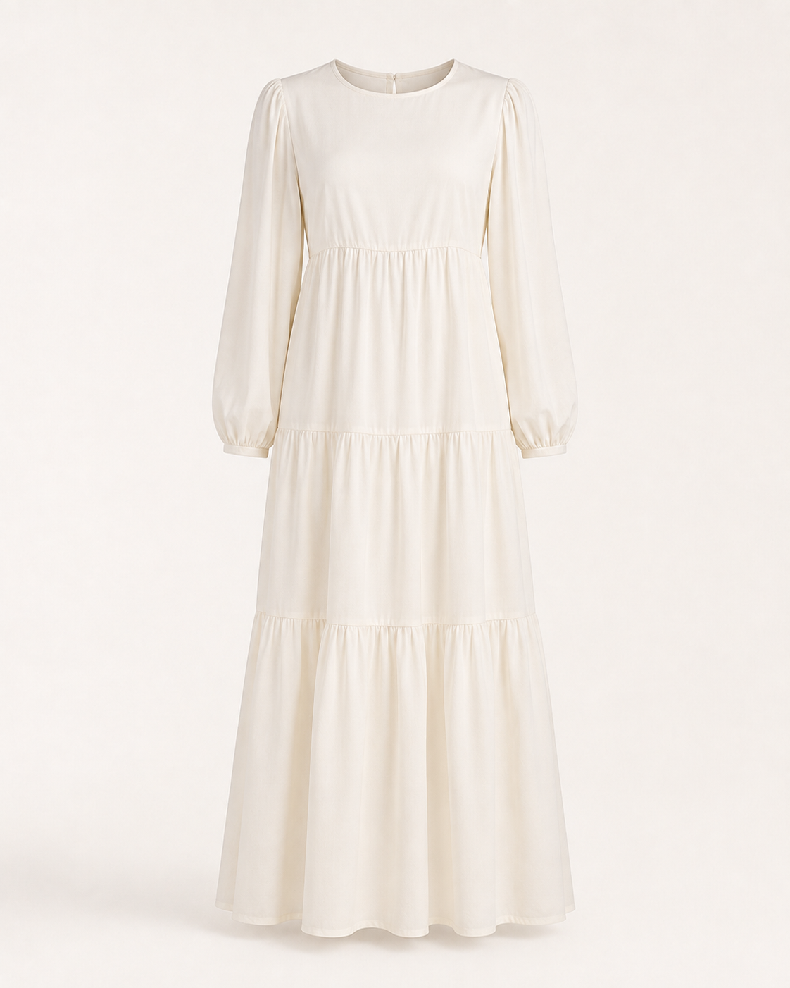 Ivory Tiered Maxi Dress — Dresses
