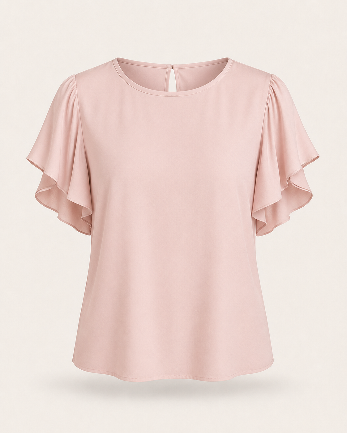 Blush Ruffle Sleeve Blouse — Tops & Blouses