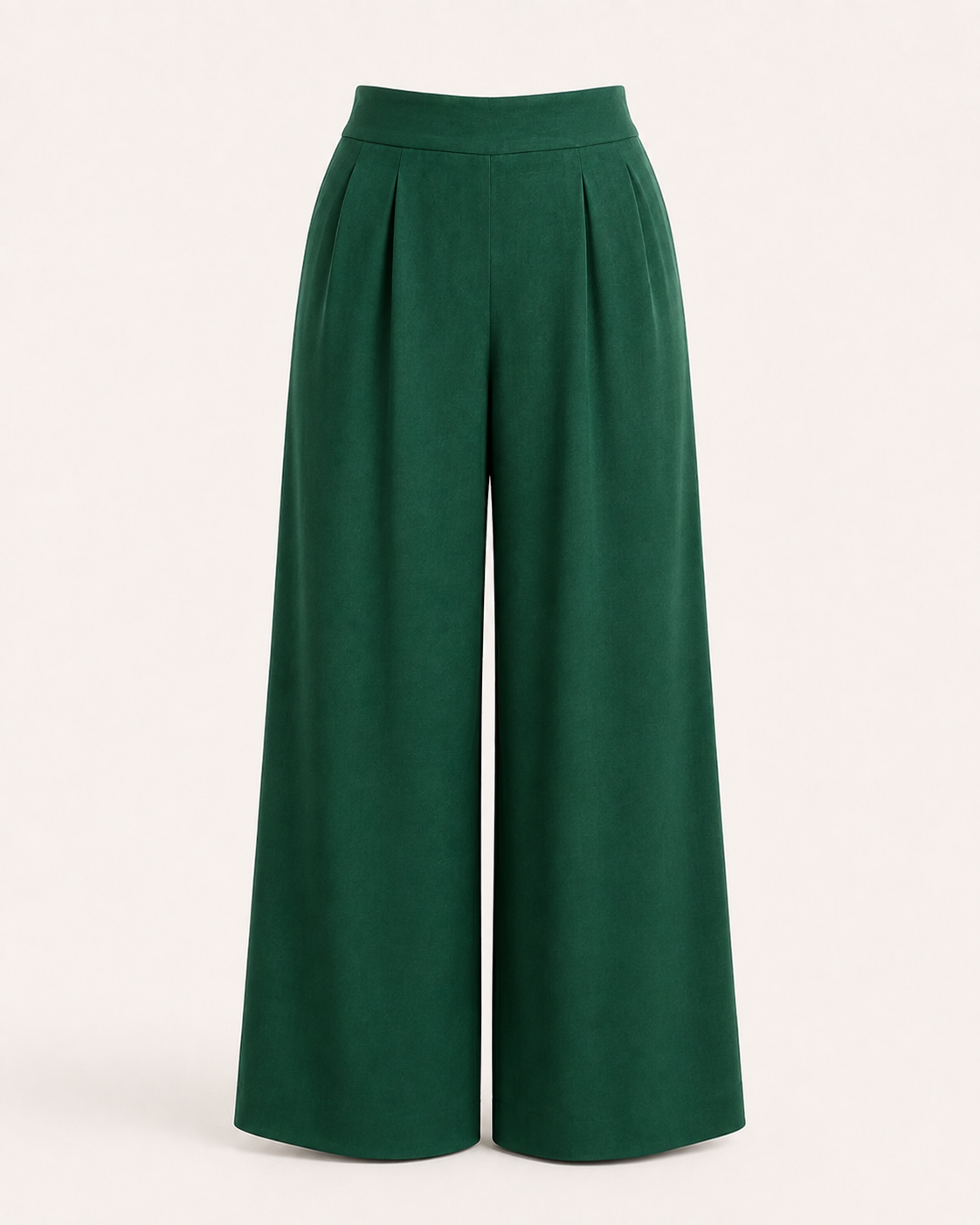 Emerald Wide-Leg Trousers — Trousers/Bottoms